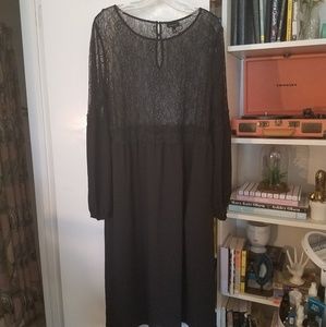 Who What Wear long sleeve lace top midi dress